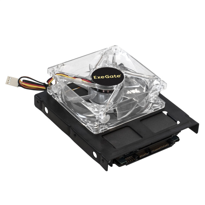 Салазки переходник ExeGate HD-22T3M для установки 2xHDD/SSD 2.5" в отсек 3.5" металлические EX292544RUS