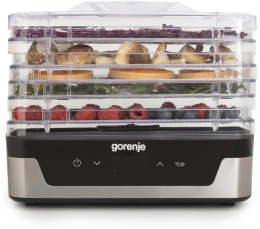 Сушка для фруктов и овощей Gorenje FDK400DE 5под. 240Вт нержавеющая сталь