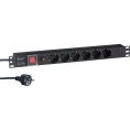 Блок розеток ExeGate ServerPro PDU-19H606 Al-6S-EU2CU-SW-O, 19, 1U, алюминий, 6Sch, евро, 2м, защита перегрузки 280831