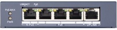 Коммутатор Hikvision DS-3E0505HP-E 5x1Гбит/с 3PoE+ 1PoE++ 60W неуправляемый