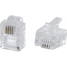 Коннектор RJ-11/Rj-12 Cabeus 6P4C телефонный неэкранированный