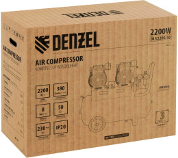 Компрессор поршневой Denzel DLS 2200/50 безмасляный 380л/мин 50л 2200Вт желтый