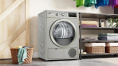 Сушильная машина Bosch Serie 4 WTN86202ME серебристый, с английской панелью управления