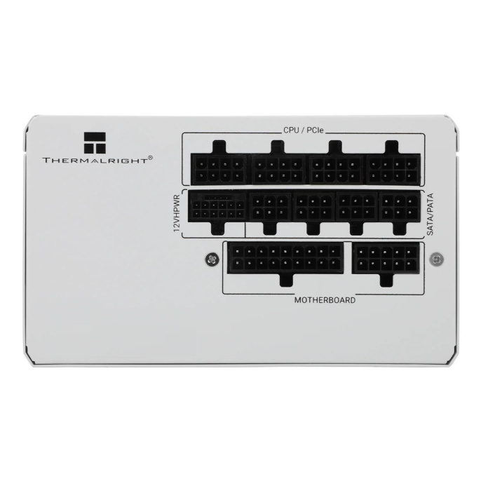 Блок питания 750W/ Power Supply Thermalright, 750W 80+ Gold ATX, 3.1, PCIe 5.1, Non-modular, 1x24 20+4 pin, 1xCPU 8 4+4 pin, 2xPCIe*2 8 6+2 pin, 5xSATA3, 1x12+4pin 12VHPWR PCIe 5.1 12+4pin 600mm , 3xMOLEX4pin, Active, 120x120mm, 150x140x86mm, APFC, whit (