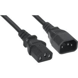 Cabeus PC-189-VDE-0.6M Кабель питания монитор-компьютер IEC 320 C13 - IEC 320 C14 (3x0.75). 0.6м