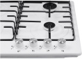 Газовая варочная панель NORDFROST HS 6040 W, 4 конфорки, эмалированная сталь, белый