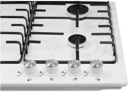 Газовая варочная панель NORDFROST HS 6040 W, 4 конфорки, эмалированная сталь, белый