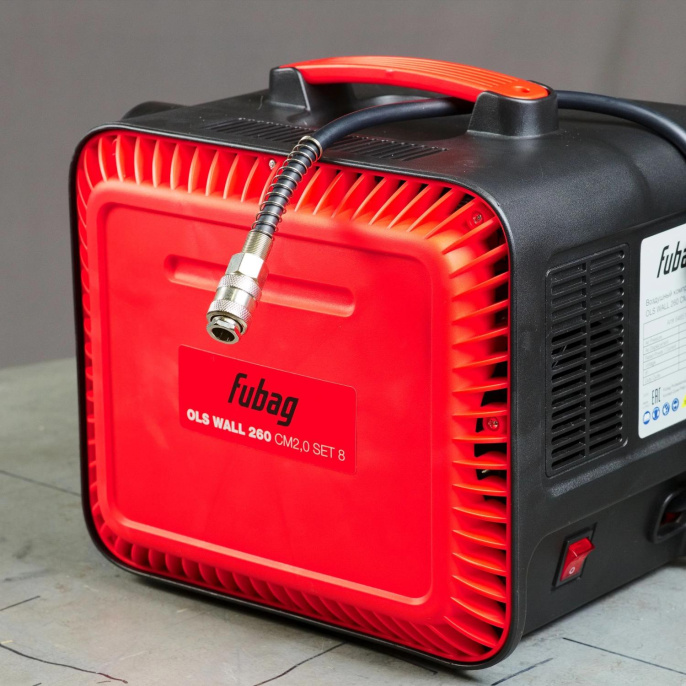 Компрессор поршневой Fubag Ols Wall 260 безмасляный 260л/мин 1500Вт красный/черный (646518)