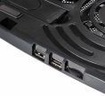 Подставка для ноутбука Buro BU-LCP156-B208, 15.6", 355х260х21 мм, 2хUSB, вентиляторы 2 х 80 мм, 560г, черный