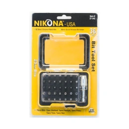 Набор бит в пластиковом ящике (36 предметов; S2)  NIKONA 27-342