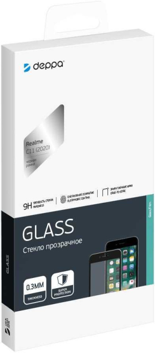 Защитное стекло для экрана Deppa черный для Realme C11 1шт. 62687