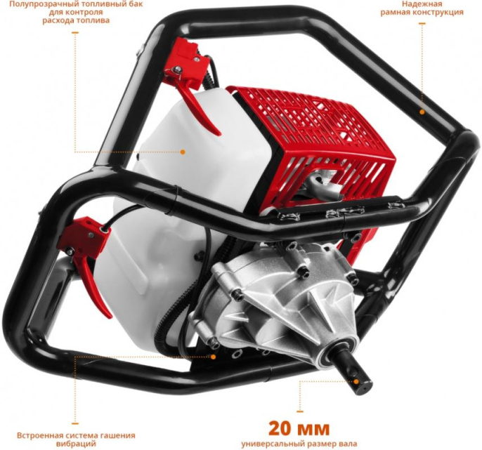 Мотобур Зубр МБ2-300 3.26л.с.,  8800об/мин,  71см3