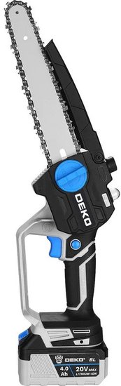 Пила цепная аккумуляторная бесщеточная DEKO DKCHS 20V, 20В, 1x4.0Ач 063-4483-1