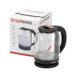 Чайник электрический Starwind SKG1052 1.8л. 1500Вт темно-коричневый/бронзовый корпус: стекло