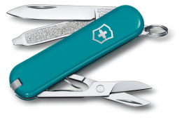 Складной нож Victorinox Classic SD Mountain Lake, функций: 7, 58мм, коробка подарочная [0.6223.23g]