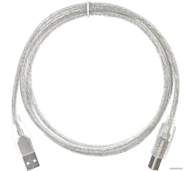 Кабель USB2.0 A-- B 1.5м Telecom прозрачная изоляция TUS6995-1.5M