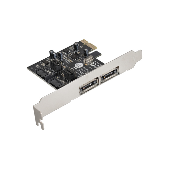 Контроллер ExeGate EXE-501 (PCI-E x1 v2.0, SATA3 6Gb/s, 2 int.+2 ext., ASMedia Chipset ASM1061) EX283707RUS