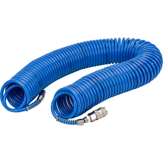 Шланг спиральный полиуретановый с быстроразъемными соединениями 20 м; 5.5х8 мм; 15 бар INTERTOOL PT-1709