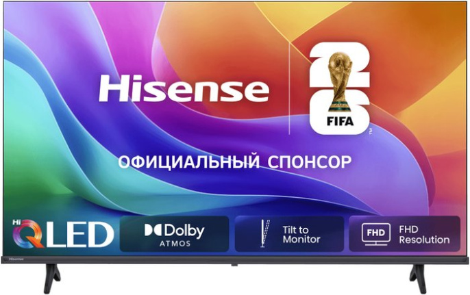 Телевизор Hisense 32A5S 32" 1920x1080 (Full HD), матрица IPS, QLED, частота 60 Гц, ОС Vidaa, HDR10, HLG, Dolby Atmos, Wi-Fi, смарт пульт
