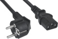 Шнур питания Cabeus PC-186-VDE-3M C13-Schuko проводник.:3x0.75мм2 3м 220/250В 6А черный