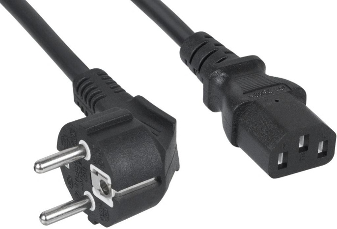 Шнур питания Cabeus PC-186-VDE-3M C13-Schuko проводник.:3x0.75мм2 3м 220/250В 6А черный