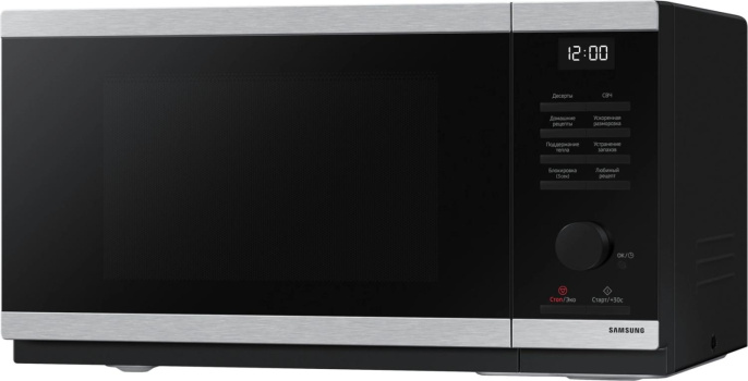 Микроволновая печь Samsung MS23DG4504ATBW, 800Вт, 23л, нержавеющая сталь/черный