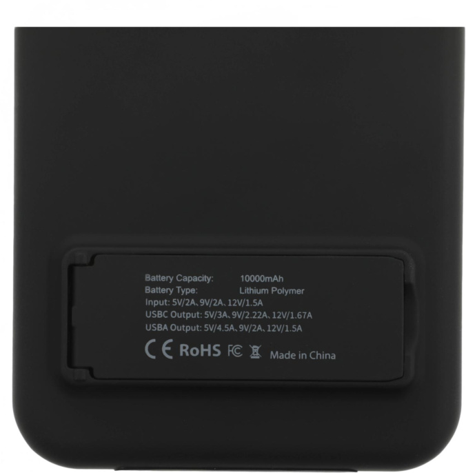 Внешний аккумулятор (Power Bank) Cactus CS-PBFSQT-10000,  10000мAч,  черный
