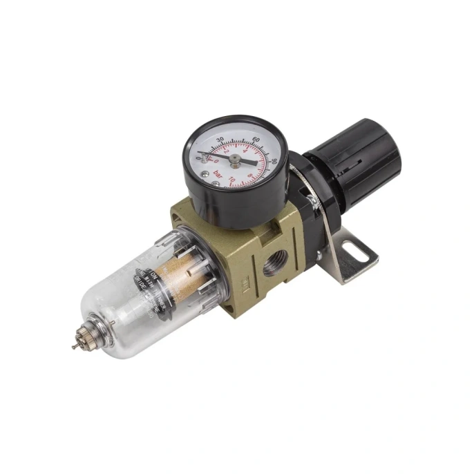 Фильтр-регулятор Partner мини с индикатором давления для пневмосистем 1/4" 10Мк, 550 л/мин, 0-10bar, рабочая температура 5-60 AW2000-02 54479 PA-AW2000-02 54479