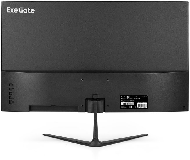 Монитор 24.5" ExeGate SmartView EH1500A EX297308RUS (IPS LED Grade A+, FHD, 1920x1080@75Гц, 16:9, 250cd/m2, 1000:1, 178°/178°, 5ms, D-Sub, HDMI, DisplayPort, audio-out, Flicker-free, FreeSync, Low Blue Light, кабель HDMI 1.5м, VESA, регулировка наклон