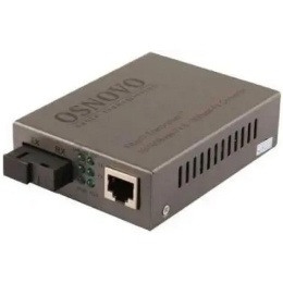 OMC-100-11S5a Оптический Fast Ethernet медиаконвертер для передачи Ethernet по одному волокну одномодового оптического кабеля до 20км.