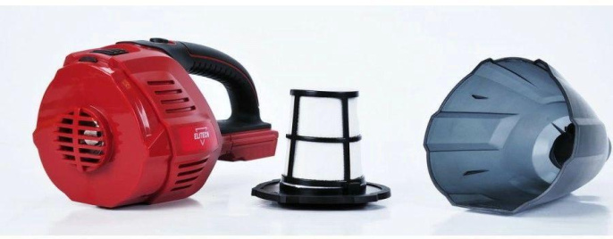 Строительный пылесос Elitech ПРА 18СЛ (Е1302.001.00),  аккумуляторный,  красный, без АКБ, без ЗУ [191585]