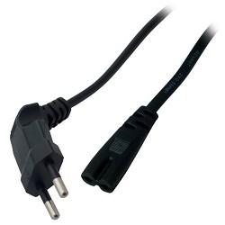 Rexant 11-1103 Шнур сетевой, вилка угловая СЕЕ 7/16 - разъем IEC 320 C7, кабель 2x0,5 мм?, длина 1,5 метра PE пакет