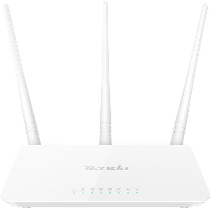 Wi-Fi роутер TENDA F3, Wi-Fi 4, N300, 2.4ГГц, 3 LAN, белый
