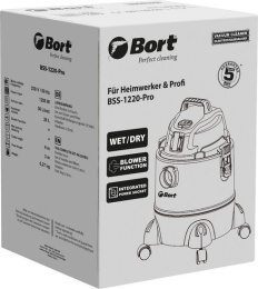 Строительный пылесос BORT BSS-1220-Pro, синий [98291797]
