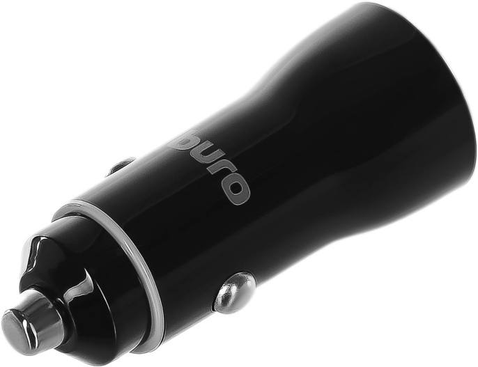 Автомобильное зарядное устройство Buro BUCN1, USB-A, USB-C, 18Вт, 3A, черный [bucn18p110bk]