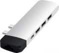 USB-хаб Satechi Aluminum Pro Hub with Ethernet & 4K HDMI для MacBook Air 2018-2020, MacBook Pro 2018-2020. Цвет серебряный. (ST-TCPHES)
