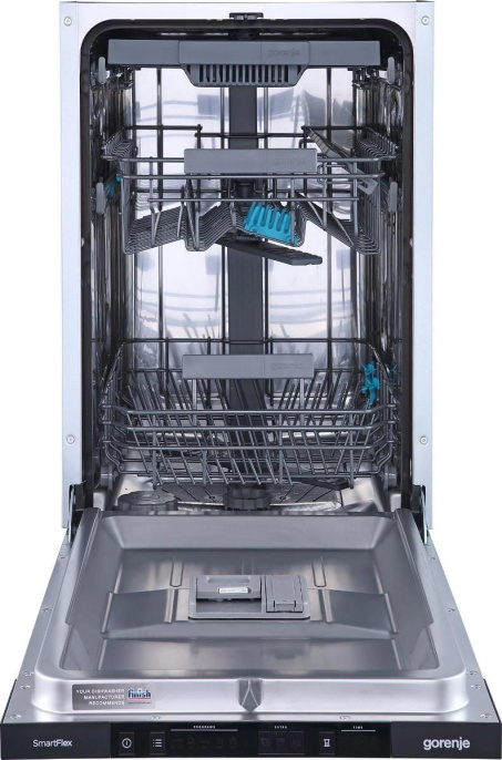 Встраиваемая посудомоечная машина Gorenje GV561D10, узкая, ширина 44.8см, полновстраиваемая, загрузка 11 комплектов