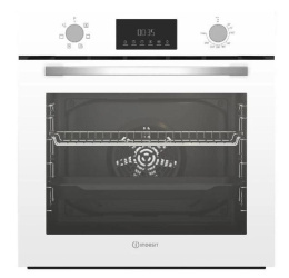 Духовой шкаф электрический Indesit IFE 3644 J WH, 72л, дверца с 2 стеклами, белый