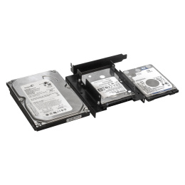 Салазки (переходник) ExeGate HD-22O13TBM для установки 2xHDD/SSD 2.5" или 1xHDD 3.5" на заднюю панель корпуса металлические EX292548RUS