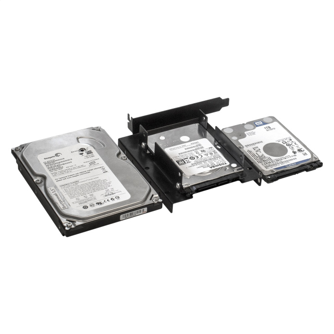 Салазки (переходник) ExeGate HD-22O13TBM для установки 2xHDD/SSD 2.5" или 1xHDD 3.5" на заднюю панель корпуса металлические EX292548RUS