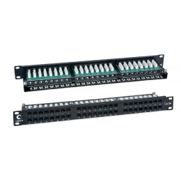 Патч-панель 19" 48 портов RJ-45 UTP 5e Cabeus PLHD-48-Cat.5e-Dual неэкранированная
