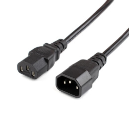 Кабель питания GoPower 00-00024537 C14 m -C13 f 1.8м ПВХ 0.75 мм удлинитель черный 1/10/100