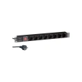Блок розеток ExeGate ServerPro PDU-19H802 Al-8S-EU1.8CU-SW, 19, 1U, алюминий, 8Schuko, евро, 1.8м 280841