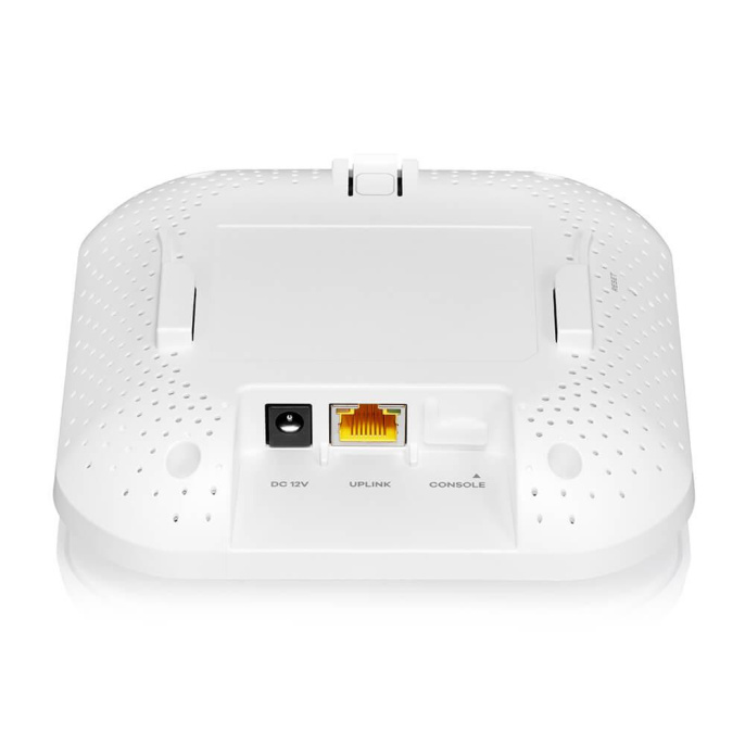 Точка доступа/ Точка доступа Zyxel NebulaFlex NWA90AX PRO, WiFi 6, 802.11a/b/g/n/ac/ax 2,4 и 5 ГГц , MU-MIMO, антенны 3x3, до 575+2400 Мбит/с, 1xLAN 2.5GE, PoE, защита от 4G/5G, БП в комплекте (NWA90AXPRO-EU0102F)