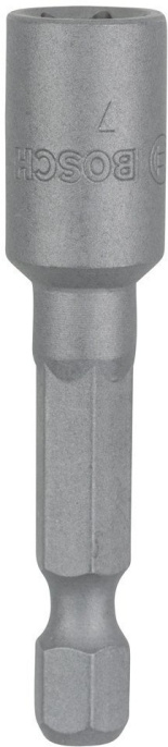 Ключ торцовый Bosch 7х50мм 2.608.550.070 для широкого применения с шуруповертами и дрелями-шуруповертами, магнитный, шестигранный хвостовик, сталь S2, длина: 50 мм, размер под ключ: 7 мм, для резьбы М4