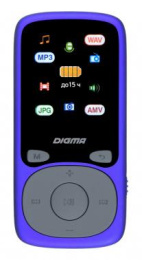 MP3 плеер Digma B4 flash, 8ГБ, синий
