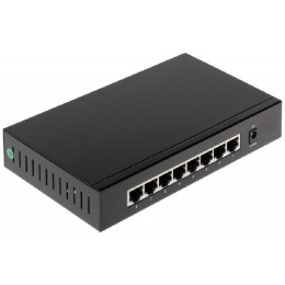 DAHUA DH-PFS3008-8GT 8-портовый гигабитный неуправляемый коммутатор, 8xRJ45 1Gb, коммутация 16 Гбит/с, MAC-таблица 2К