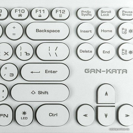 Dialog Gan-Kata Клавиатура KGK-16U WHITE - игровая с RGB-подсветкой, USB, белая