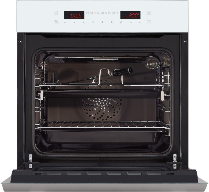 Духовой шкаф электрический HIBERG VM 6192 W,  67л,  дверца с 3 стеклами,  белый