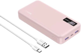 Внешний аккумулятор UGREEN PB312 65589B 20000mAh Two-Way Fast Charging 2*USB-A&1*USB-C 20W Power Bank - Pink